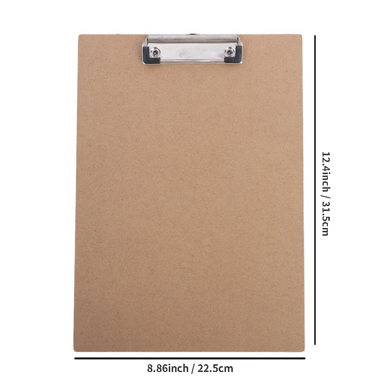 A4 Basics Hardboard Office Clipboards - Durable Document Holder