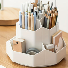 Rotatable Desktop Organizer Pen Holder Office Stationery Storage Box