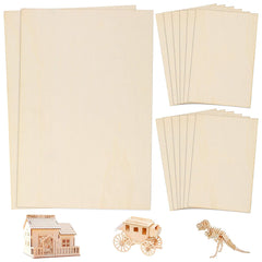 10pcs Basswood Wood Chip Set DIY Building Model Materials Painting Boards