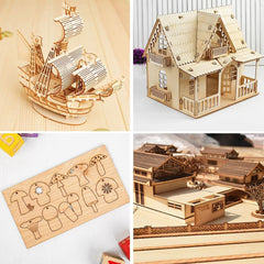 10pcs Basswood Wood Chip Set DIY Building Model Materials Painting Boards