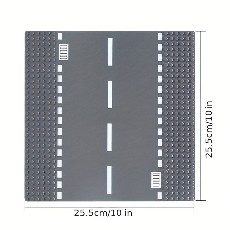 Small Road Building Block Plate - Create Your Own City Street View