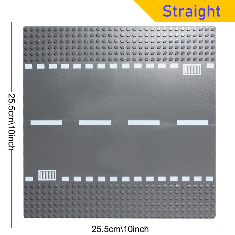 Small Road Building Block Plate - Create Your Own City Street View