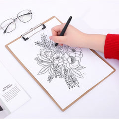 2pcs A5 Office Clipboards Hardboard Durable Document Holder Paper Clip Holder