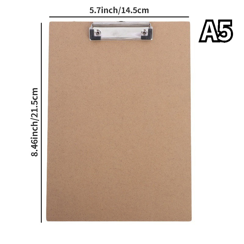 4pcs A5 Office Clipboards Strong Paper Clips Basics Hardboard Durable
