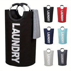 82L Laundry Basket Waterproof Laundry Hamper Padded Handles Collapsible