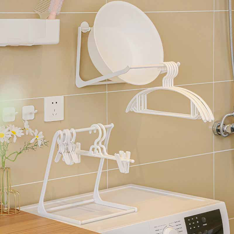 Clothes Hanger Storage Shelf Towel Rack Home Washing Machine Shelf