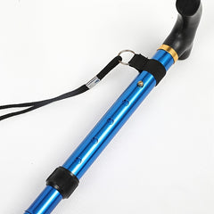 Foldable Lightweight Walking Stick Portable Trekking Pole Adjustable Height