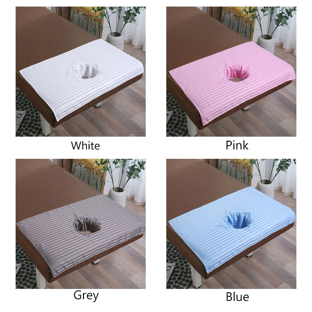 Soft Stripped Pattern Bed Cover with Breath Hole for Salon Spa, Massage Bed