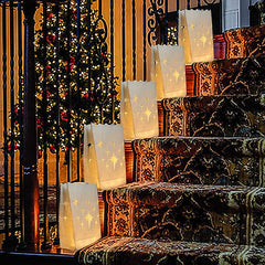 20pcs Christmas Luminary Bags Stars Flame Resistant Candle Bags