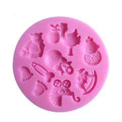1pc Baby Stuff Fondant Mold 3D Silicone Mold Candy Mold for Cake Decorating