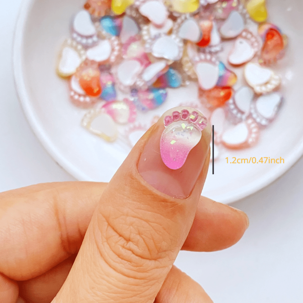 Mini Little Feet Resin Figurine Crafts Flat back Ornament Jewelry Making