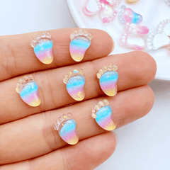 Mini Little Feet Resin Figurine Crafts Flat back Ornament Jewelry Making