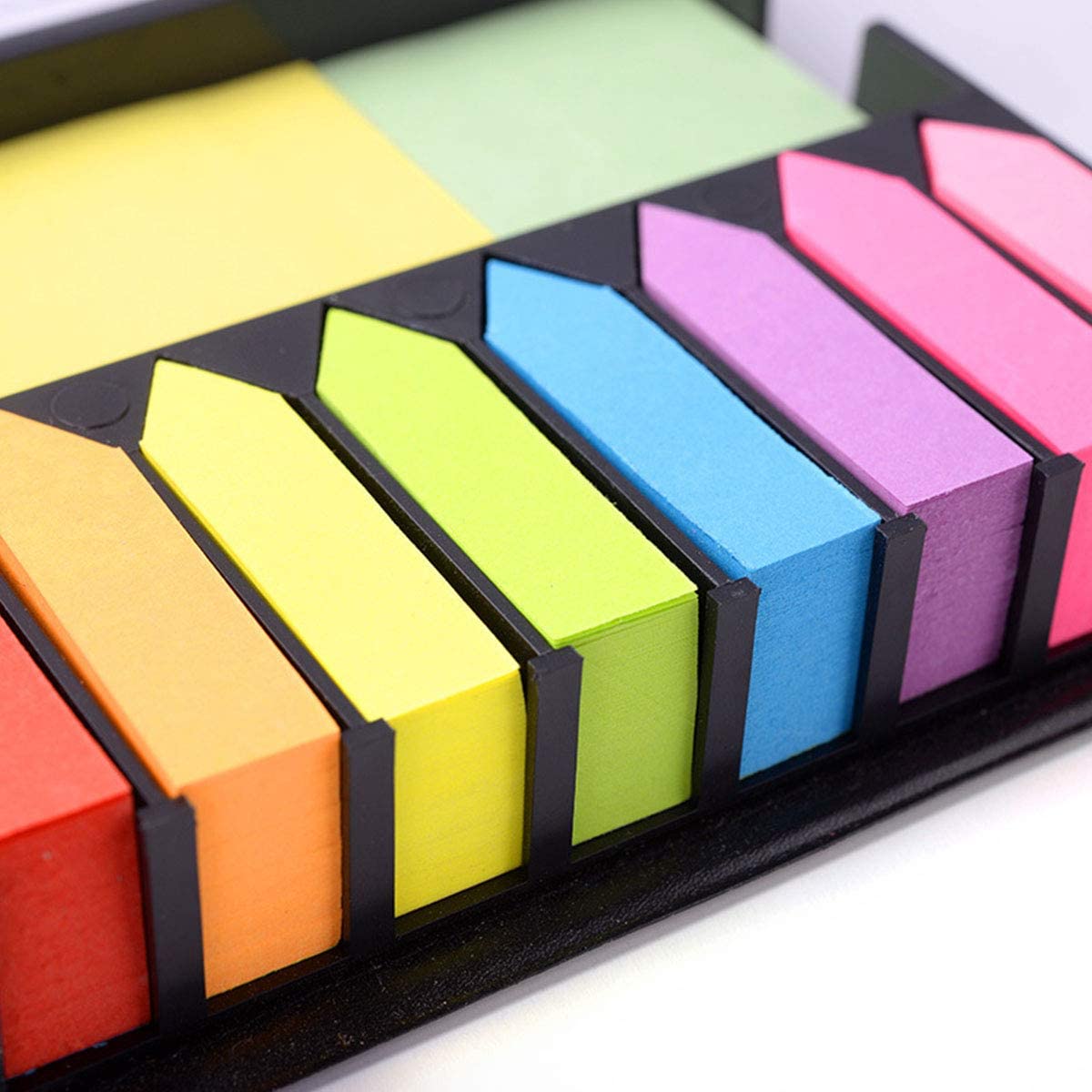 2000 Pages Multicolor Sticky Note Set in Leather Box
