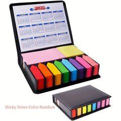 2000 Pages Multicolor Sticky Note Set in Leather Box