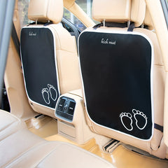2pcs Waterproof Car Kick Mats & 1pc Car Seat Protection Pad