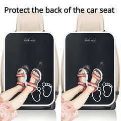 2pcs Waterproof Car Kick Mats & 1pc Car Seat Protection Pad