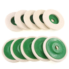 10pcs Mirror Polishing Wheel High Density Fine Wool Pad For Grinding & Buffing