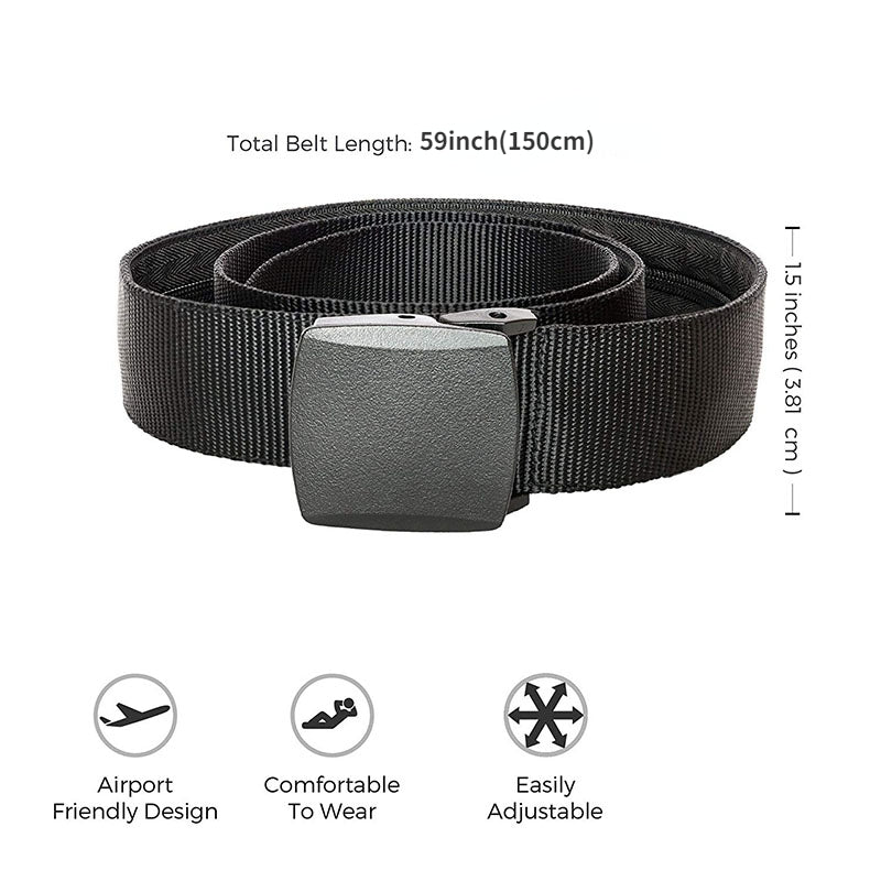 Men's Military Style Nylon Belt With Automatic Buckle for Outdoor
