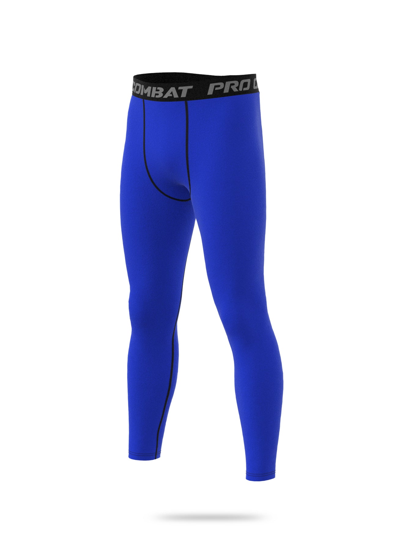 Men's Solid Sports Leggings High Stretch Compression Pants