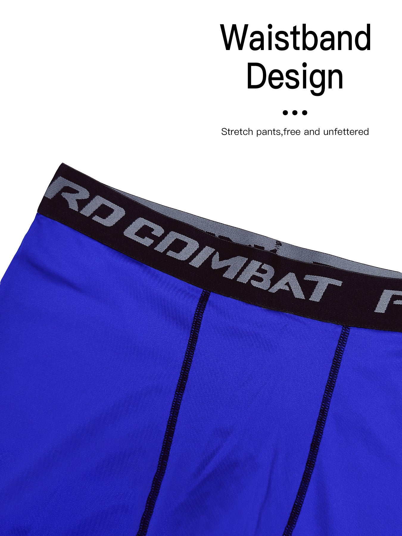 Men's Solid Sports Leggings High Stretch Compression Pants