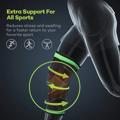 2pcs Elastic Pressurized Knee Pads Outdoor Sports Protection