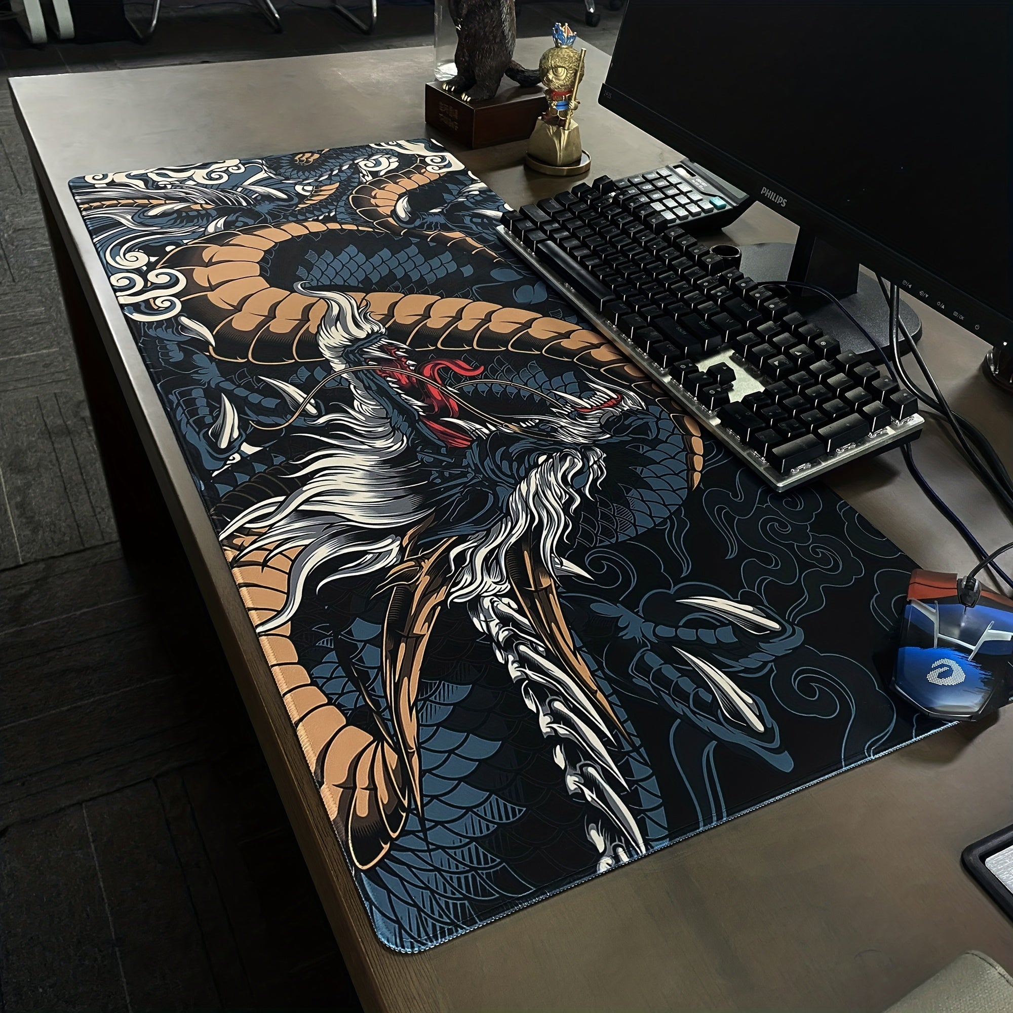 Large Game Mouse Pad Dragon Gaming Accessories HD Print Desk Mat