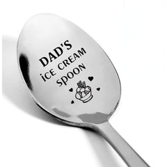 Engraved Metal Spoon Dad's Ice Cream Spoon Gift