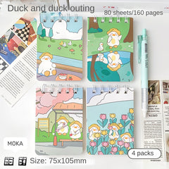 Cartoon Mini Notebook Student Pocket Journal Portable Office Notepad