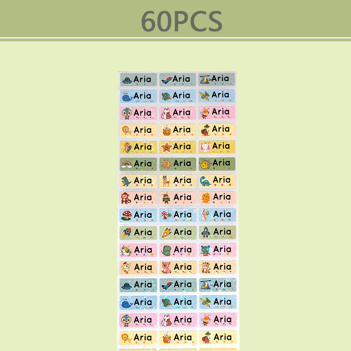 Custom Cartoon Name Sticker Waterproof Personalized