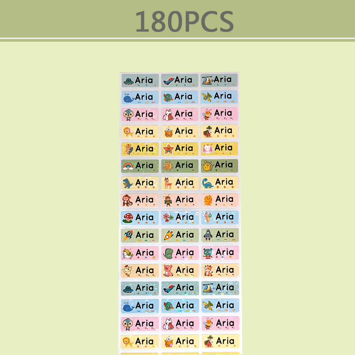 Custom Cartoon Name Sticker Waterproof Personalized