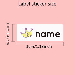 Custom Cartoon Name Sticker Waterproof Personalized