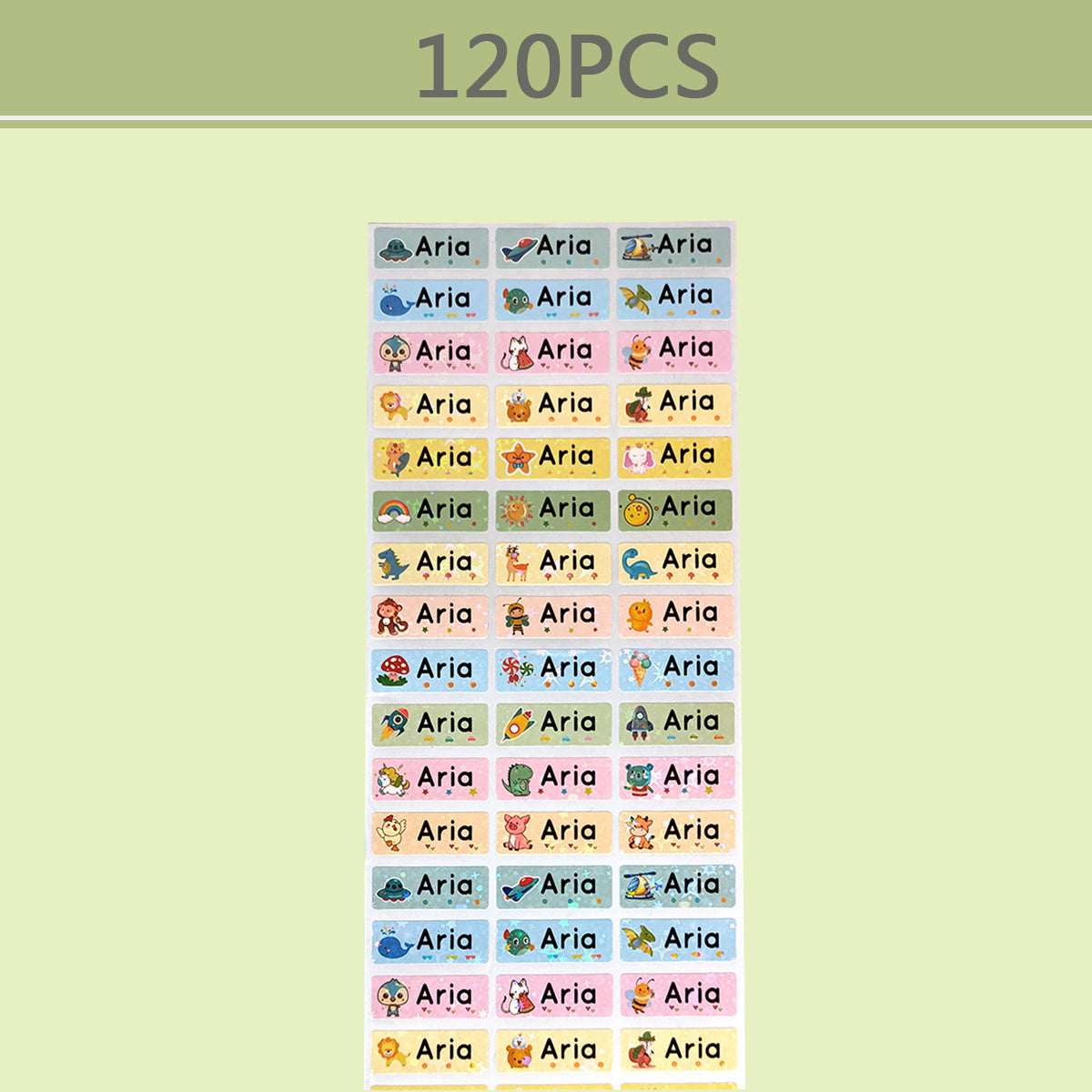 Custom Cartoon Name Sticker Waterproof Personalized