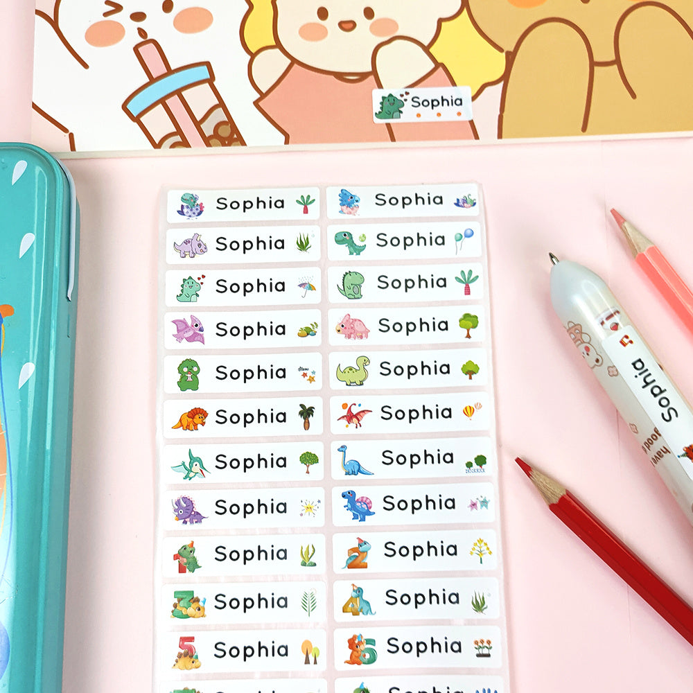 Personalized Waterproof Name Stickers for School Stationery - 60-240pcs