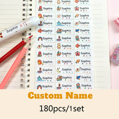 Custom Name Tag Stickers Waterproof Personalized Labels School Stationery