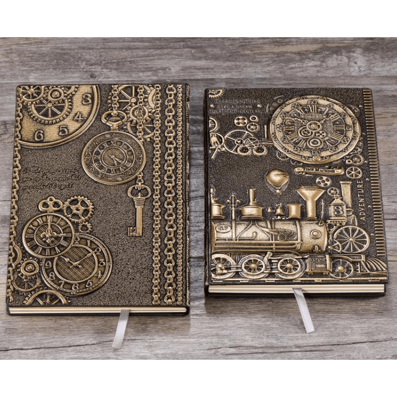 Vintage Steam Train A5 Embossed Journal Notepad