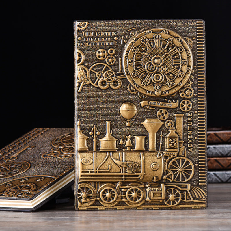 Vintage Steam Train A5 Embossed Journal Notepad