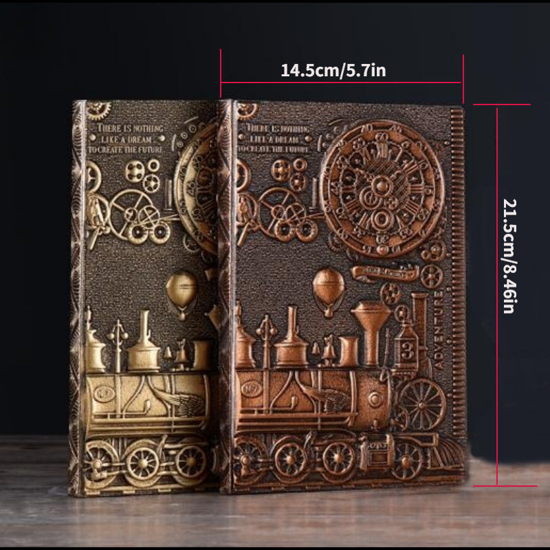 Vintage Steam Train A5 Embossed Journal Notepad