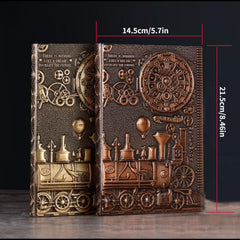 Vintage Steam Train A5 Embossed Journal Notepad