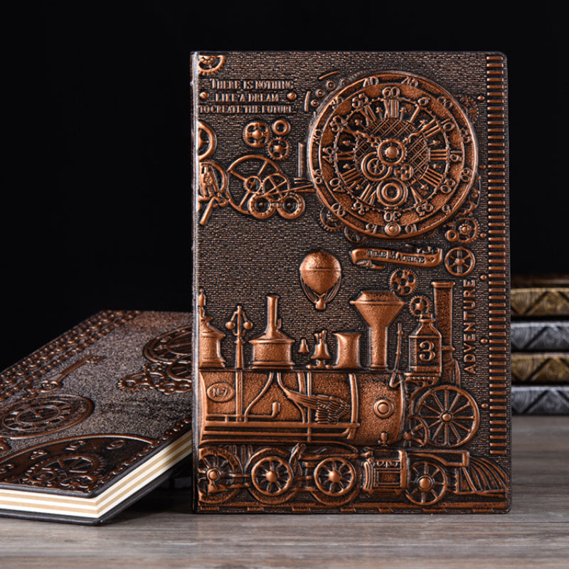 Vintage Steam Train A5 Embossed Journal Notepad