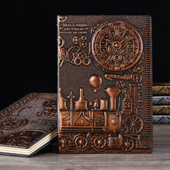 Vintage Steam Train A5 Embossed Journal Notepad
