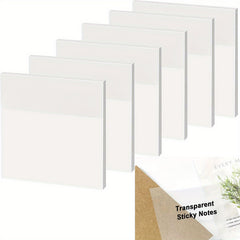200pcs Translucent Sticky Notes 7.62x7.62 cm Self-Adhesive Clear