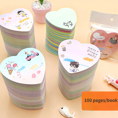 Hand painted Gradient Love Sticky Notes Morandi Shaped Note Pad