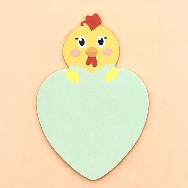 2pcs Cartoon Animal Notes Heartfelt Student Messages Sticky Notes