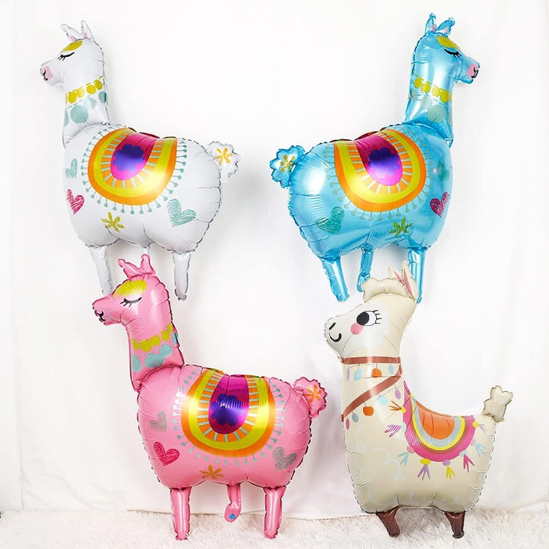 4pcs Giant Alpaca Foil Balloons for Birthday Wedding Party