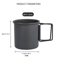 Aluminum Alloy Coffee Mug Lightweight Water Cup for Camping