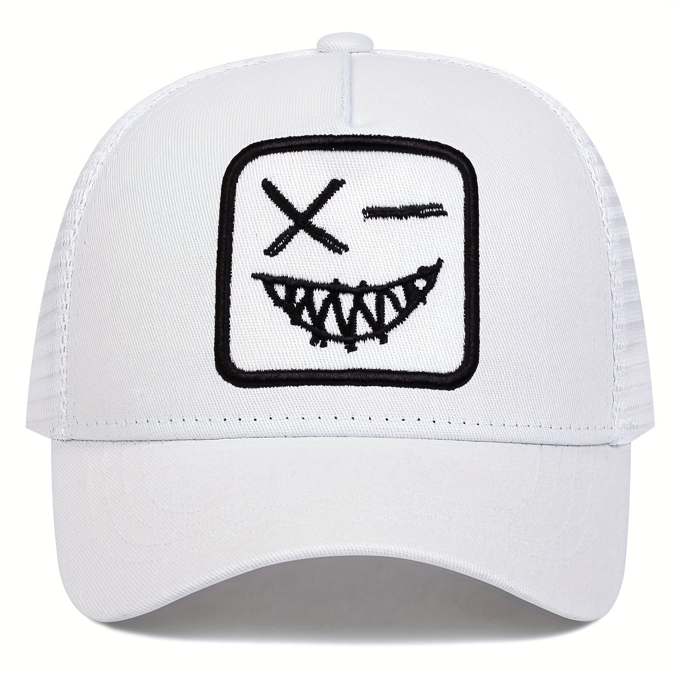 Men's Happy Face Trucker Hat Baseball Cap Adjustable Sun Hat