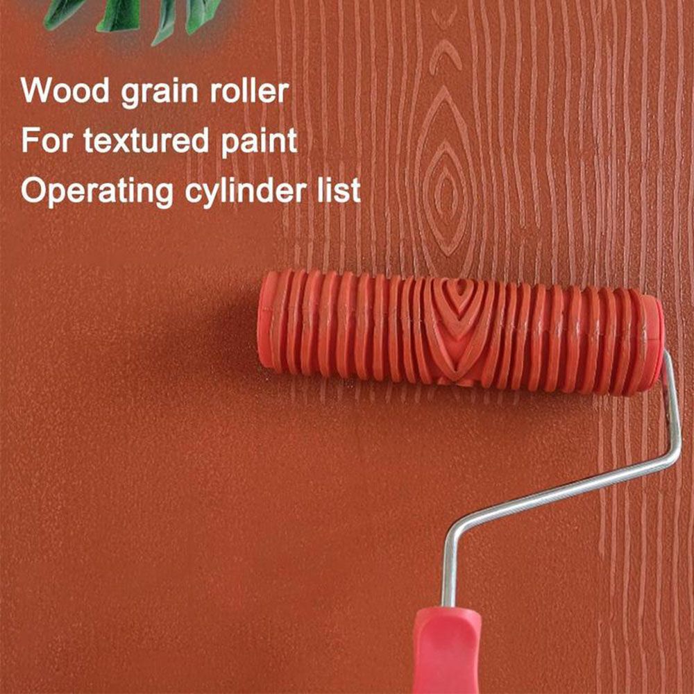 Wood Grain Pattern Paint Roller DIY Texture Pigment Printing Wall Roller