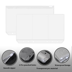 A6 Refillable Paper Set Lined Inserts 80 Sheets for 6 Ring Binder Notebook