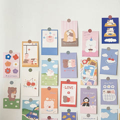 30pcs Maiden Heart Bear Postcard Set for Room Decoration