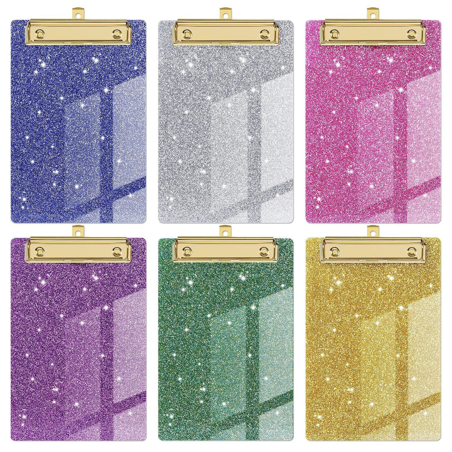 Glitter Acrylic Clipboard Student Supplies